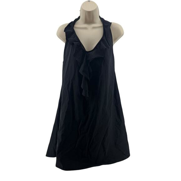 Always for Me Black Swim Dress Halter Ruffle Neck Slimming Womens 20W - Picture 1 of 6